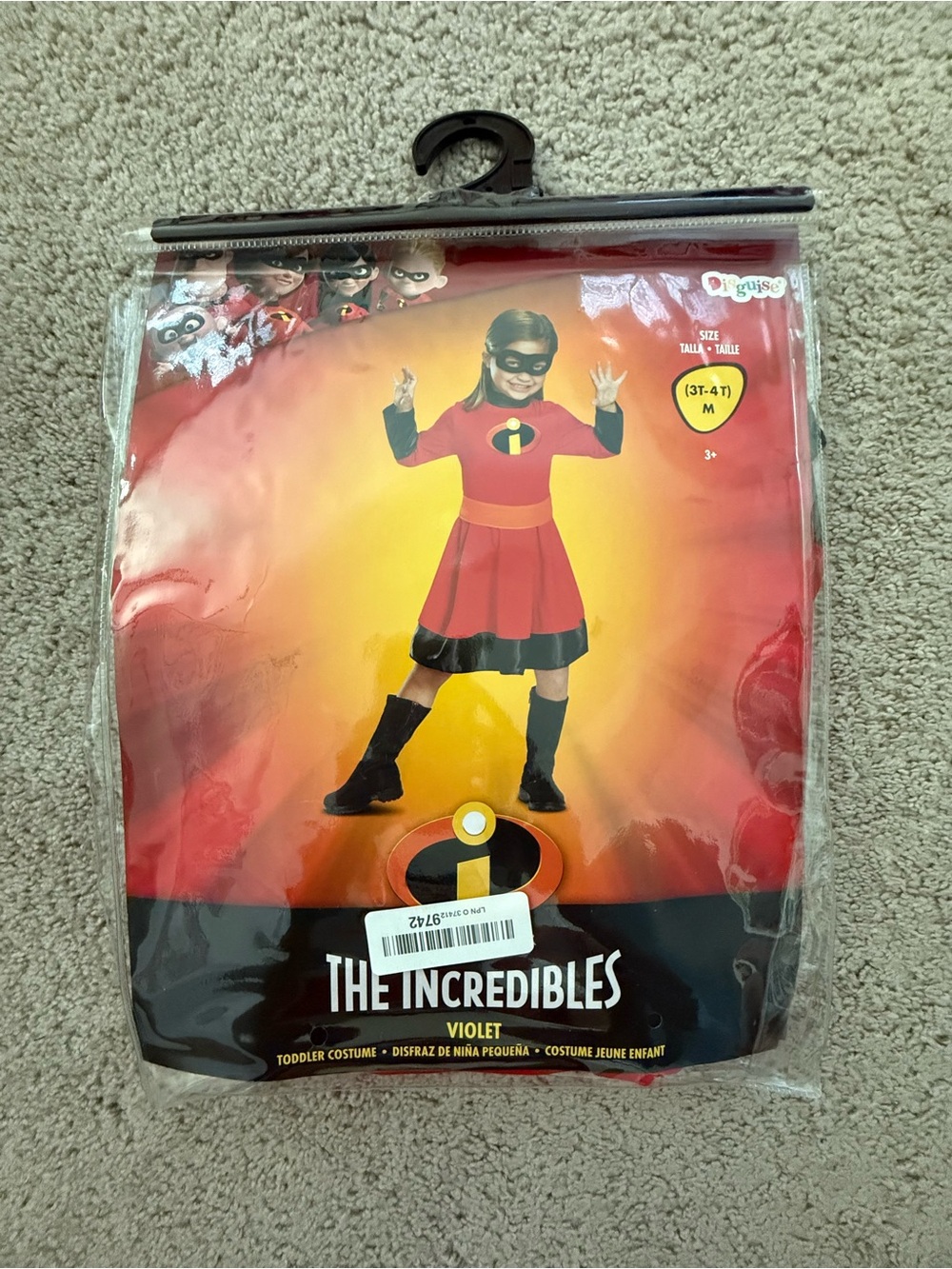 Disney Red and Black Elastigirl-Inspired Kids Superhero Violet costume 3t-4t